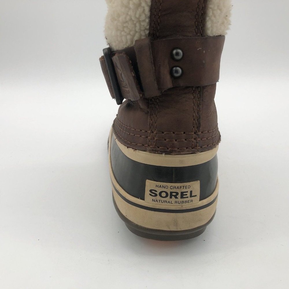 Sorel Boots Womens 10 EU 42 Helen Of Tundra Shearling Fleece & Brown Leather - Picture 3 of 12